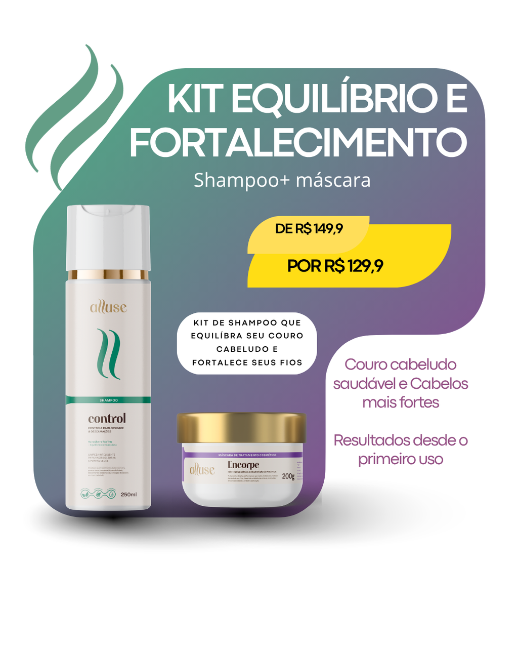 KIT SHAMPOO E MÁSCARA ENCORPE