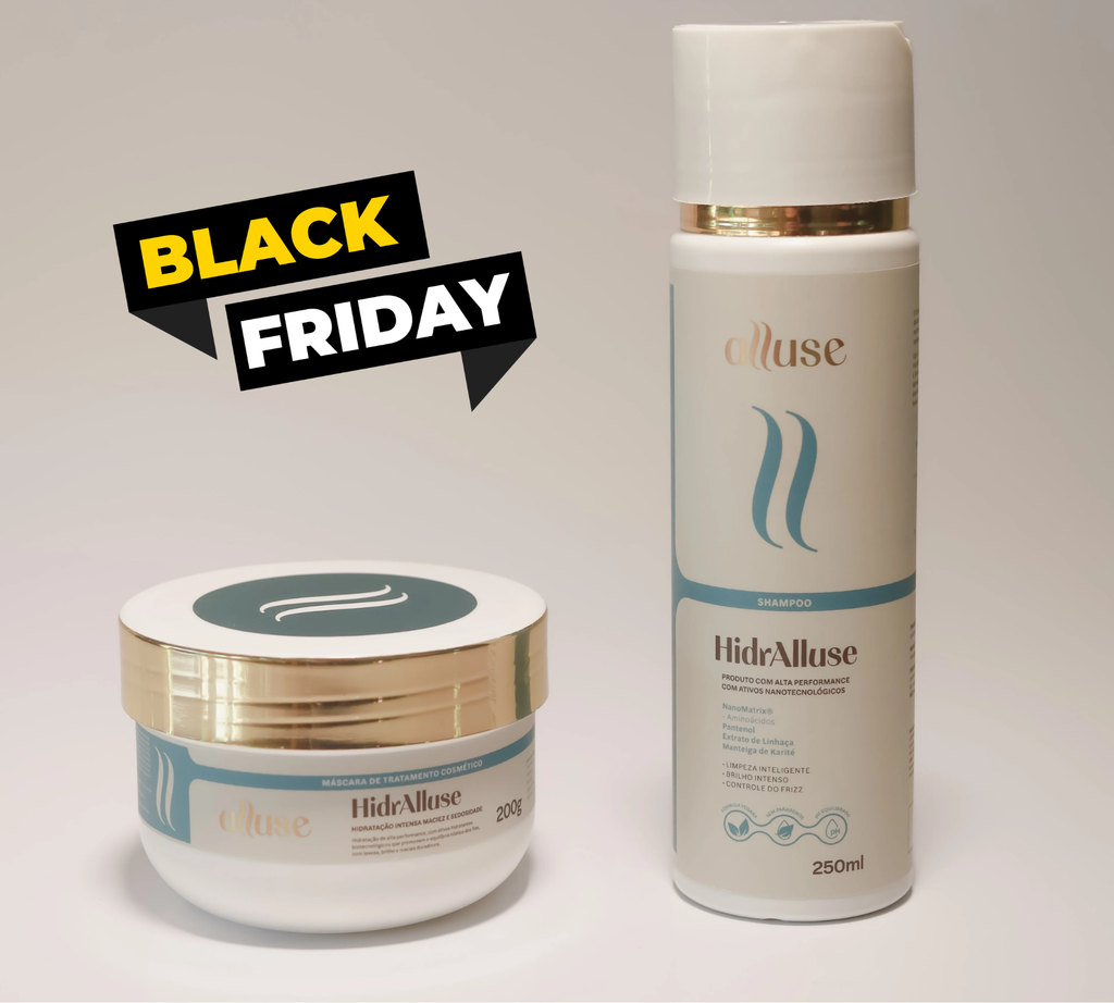 Kit especial Black Friday: Shampoo HidrAlluse e Máscara HidrAlluse