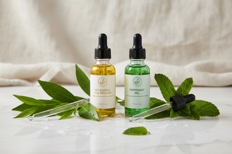 oléo de melaleuca e hortelã pimenta